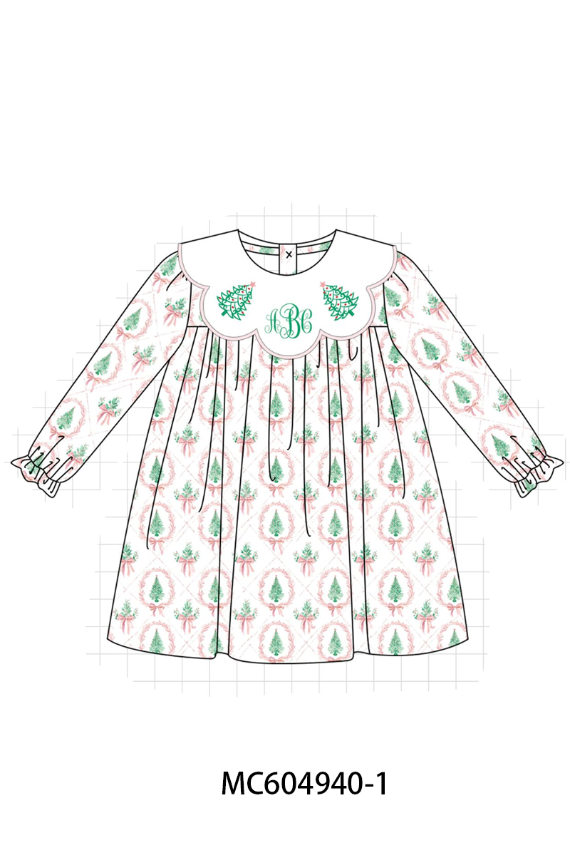 PO90 Pink christmas tree monogram embroidery collection - closing 5/11 - ETA early October