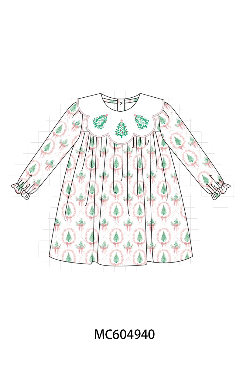 PO90 Pink christmas tree embroidery collection - closing 5/11 - ETA early October