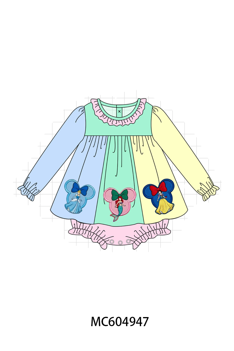 PO90 Colorblock princess applique ruffle collection - closing 5/11 - ETA early October