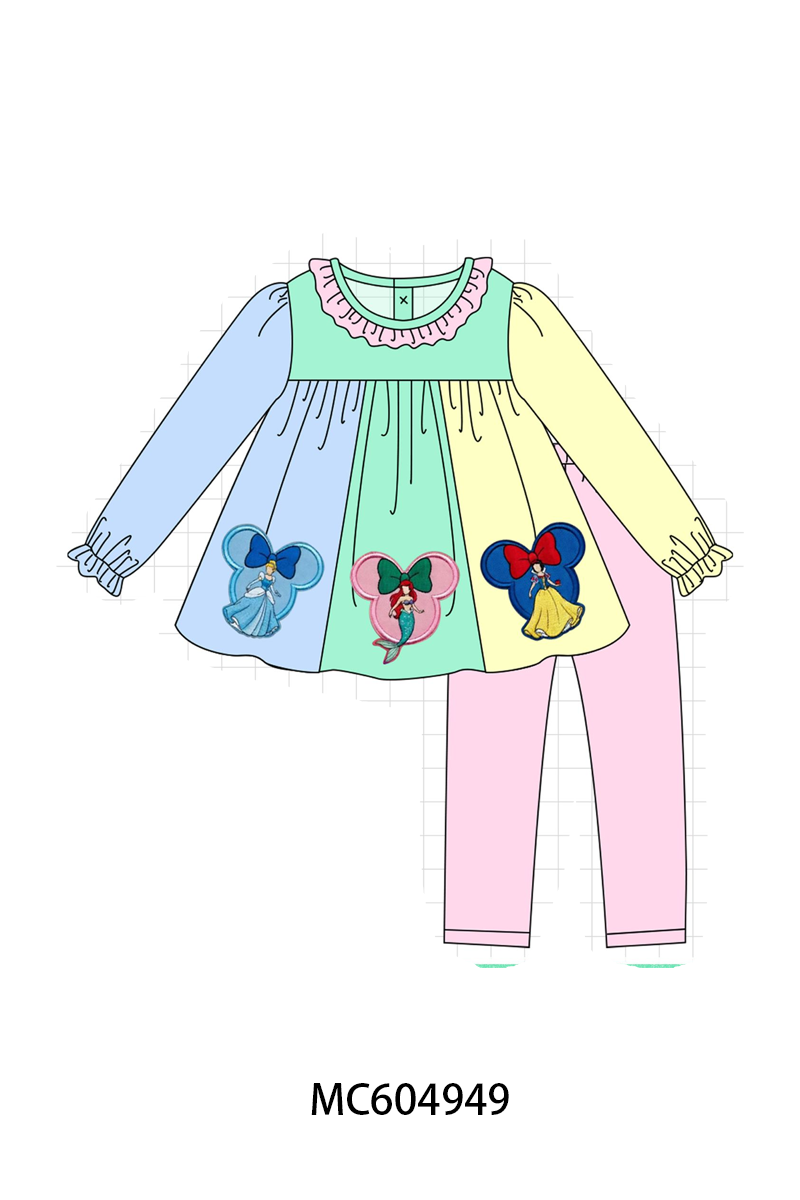 PO90 Colorblock princess applique ruffle collection - closing 5/11 - ETA early October