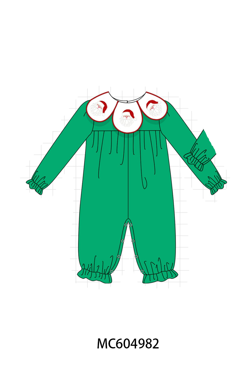 PO90 Green christmas santa claus embroidery collection - closing 5/11 - ETA early October