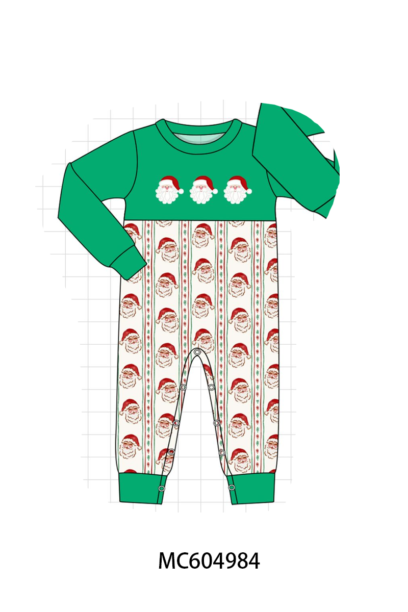 PO90 Green christmas santa claus embroidery collection - closing 5/11 - ETA early October