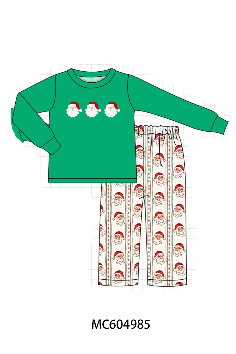PO90 Green christmas santa claus embroidery collection - closing 5/11 - ETA early October