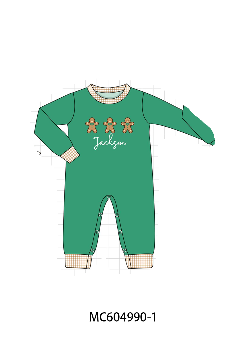 PO90 Pink&green christmas gingerbread monogram embroidery collection - closing 5/11 - ETA early October