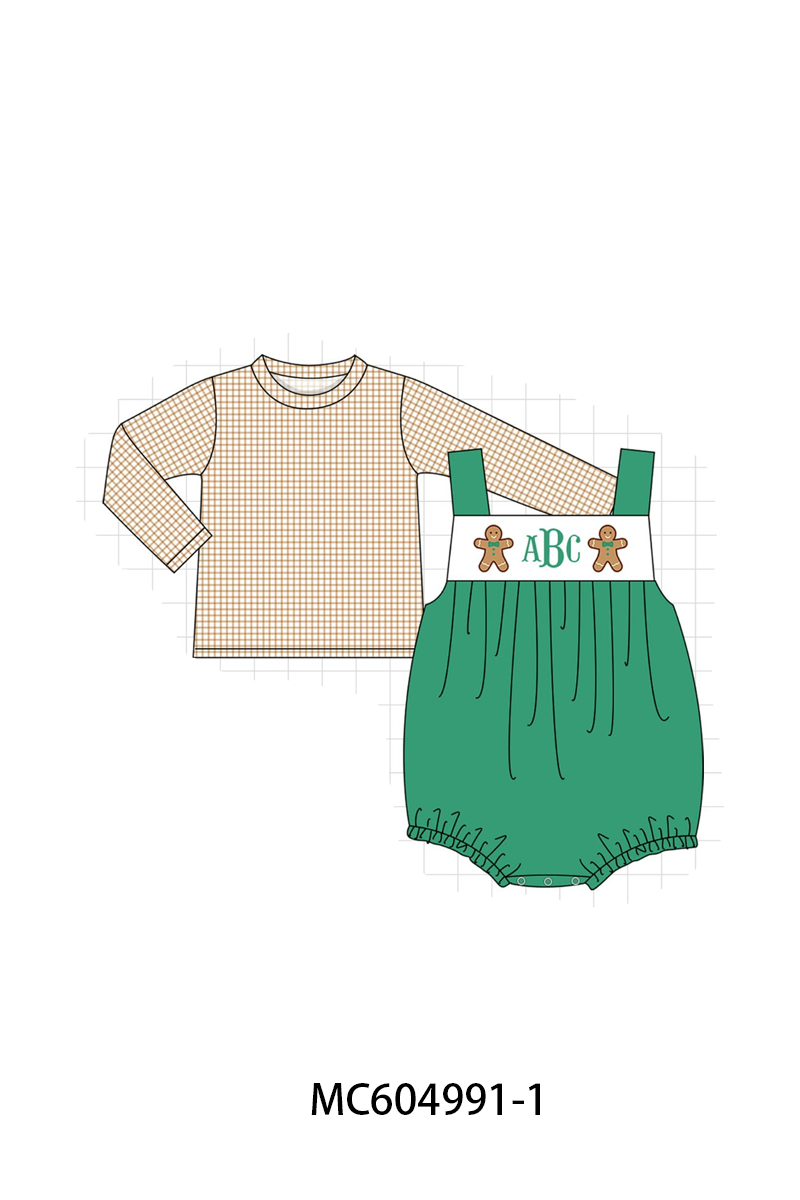 PO90 Pink&green christmas gingerbread monogram embroidery collection - closing 5/11 - ETA early October