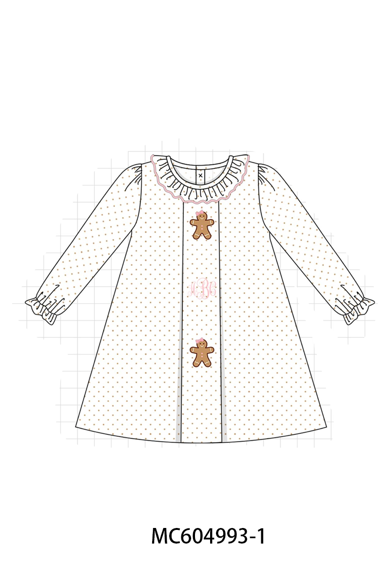 PO90 Pink&green christmas gingerbread monogram embroidery collection - closing 5/11 - ETA early October