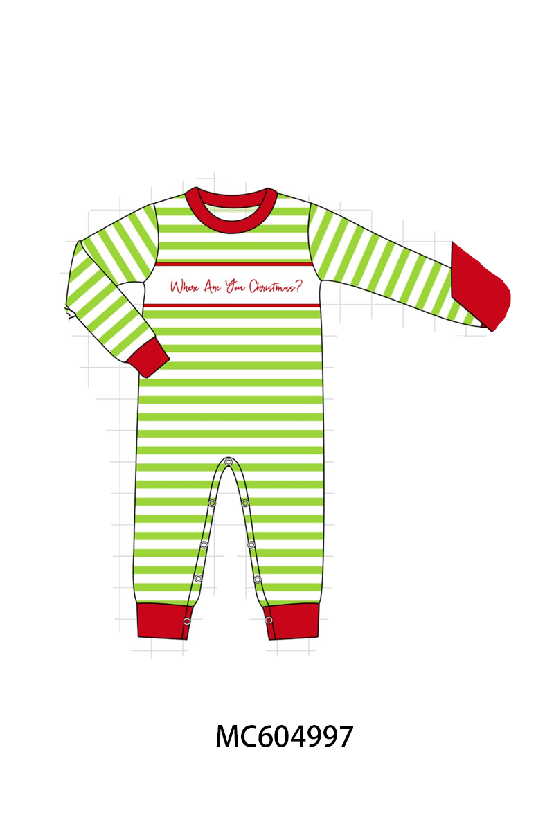 PO90 Green stripe christmas grinch applique collection - closing 5/11 - ETA early October