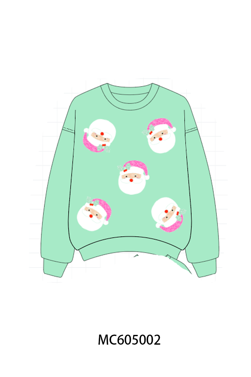 PO92 Christmas santa claus sequin mom&me collection - closing 5/25 - ETA late October