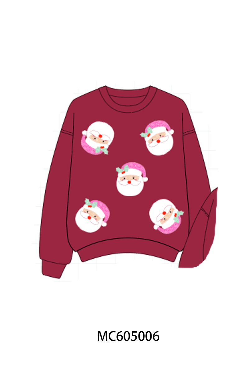 PO92 Christmas santa claus sequin mom&me collection - closing 5/25 - ETA late October