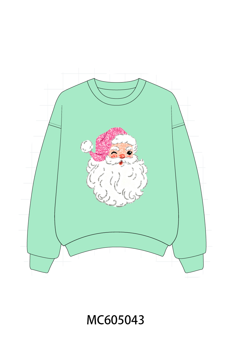 PO92 Multicolored santa claus sequin mom&me collection 2 - closing 5/25 - ETA late October