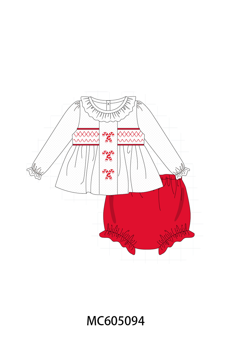 PO92 Blue&whie candy cane smocked collection - closing 5/25 - ETA late October
