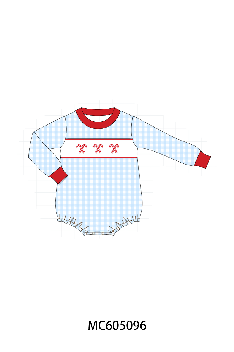PO92 Blue&whie candy cane smocked collection - closing 5/25 - ETA late October