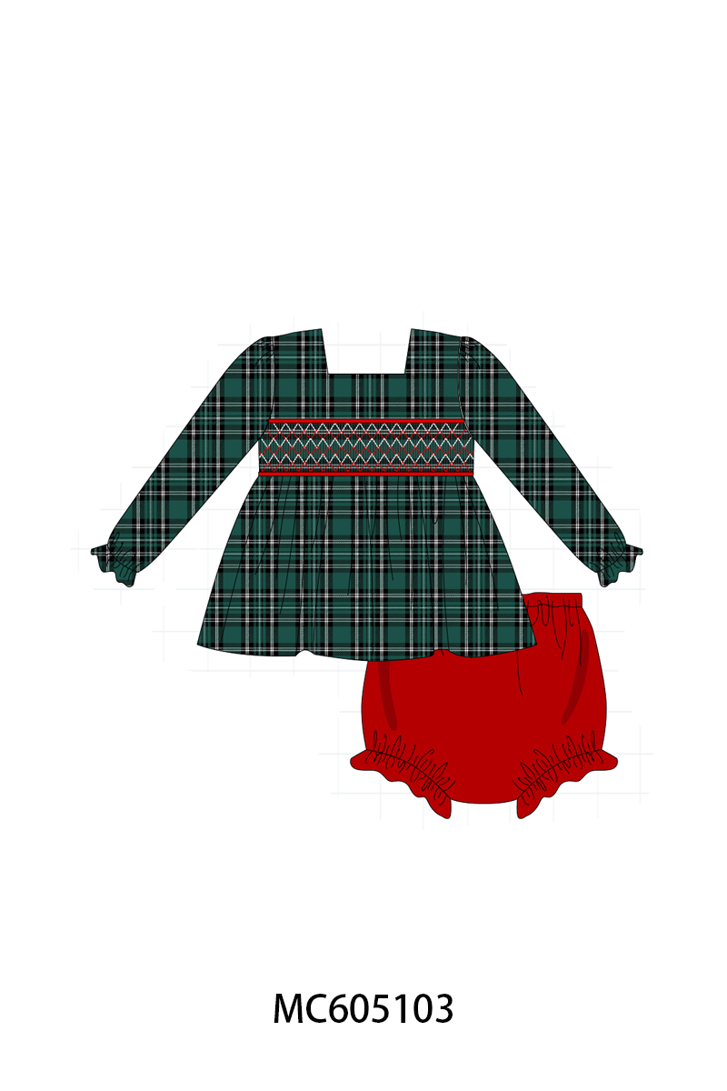 PO92 Forest plaid smocked collection - closing 5/25 - ETA late October