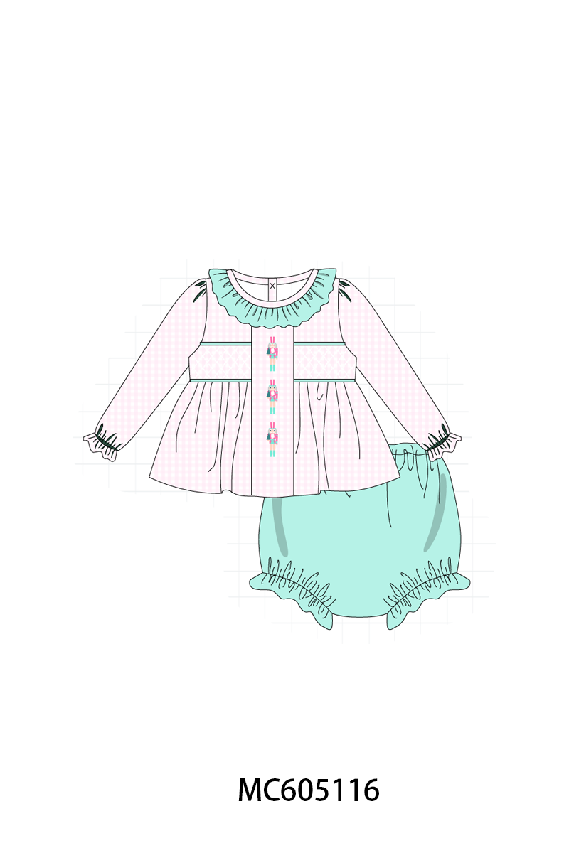 PO92 Pink christmas nutcracker smocked collection - closing 5/25 - ETA late October