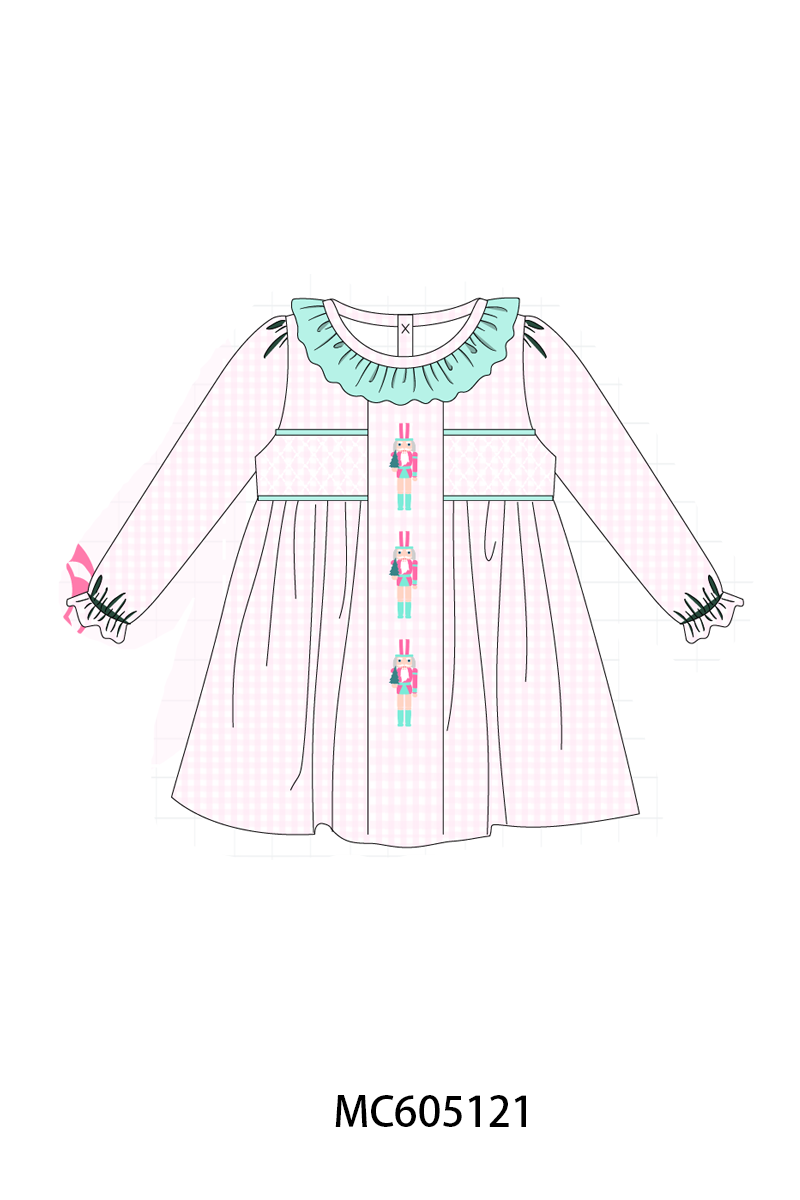 PO92 Pink christmas nutcracker smocked collection - closing 5/25 - ETA late October
