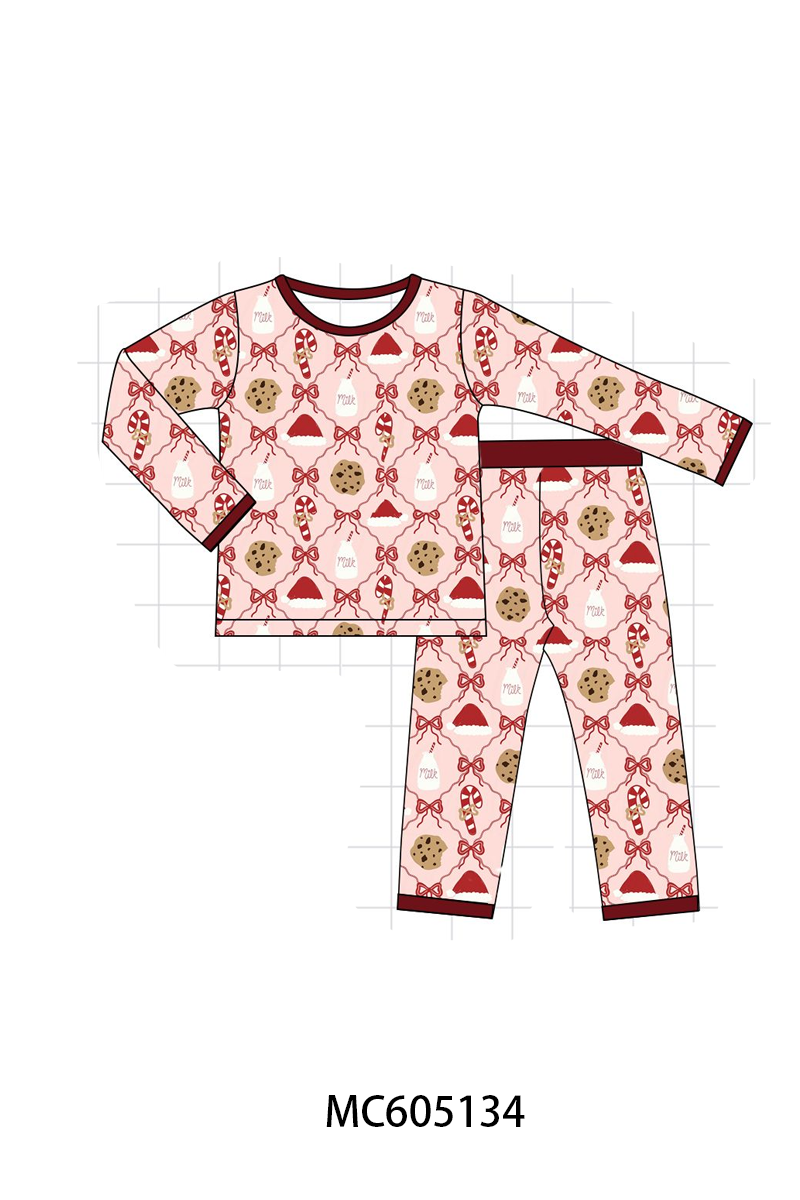 PO92 Maroon christmas milk candy cane bow bamboo collection - closing 5/25 - ETA late October