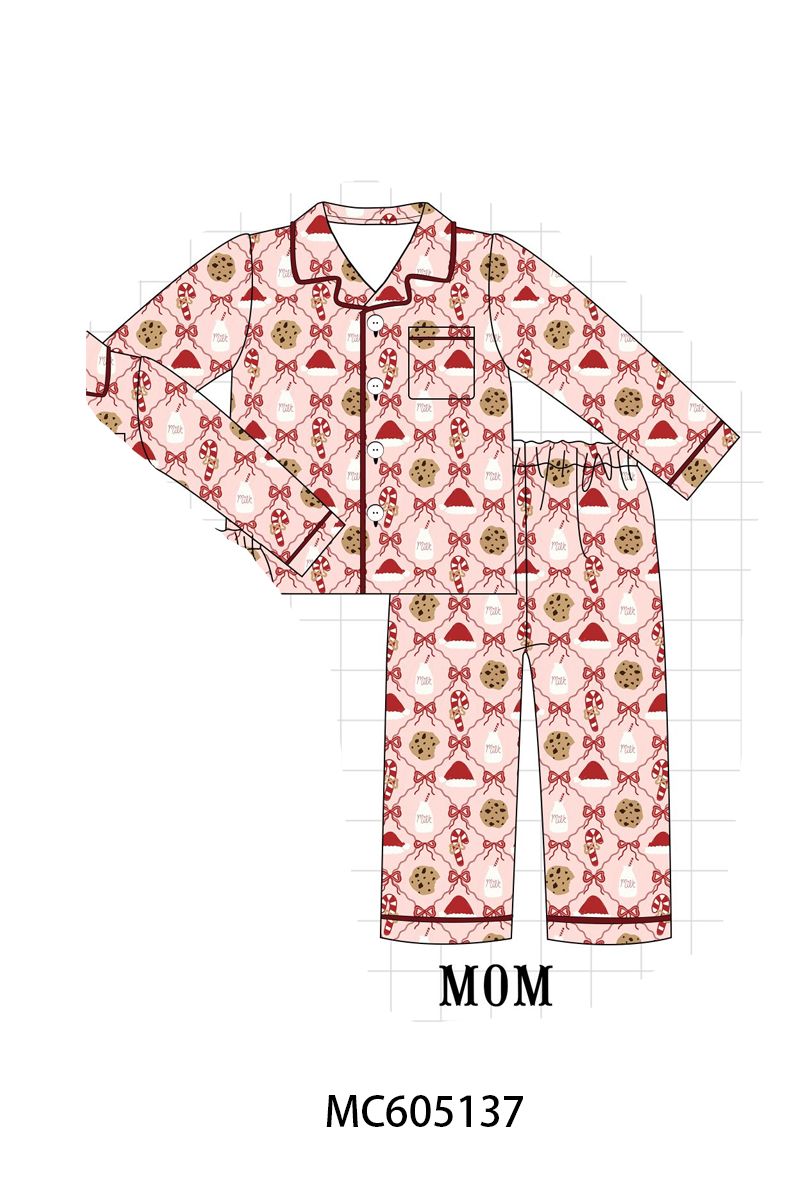 PO92 Maroon christmas milk candy cane bow bamboo collection - closing 5/25 - ETA late October