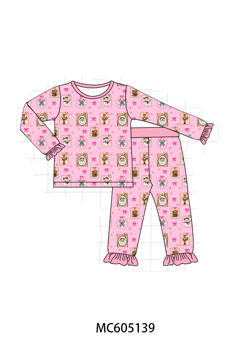 PO92 Pink christmas snowman bamboo collection - closing 5/25 - ETA late October