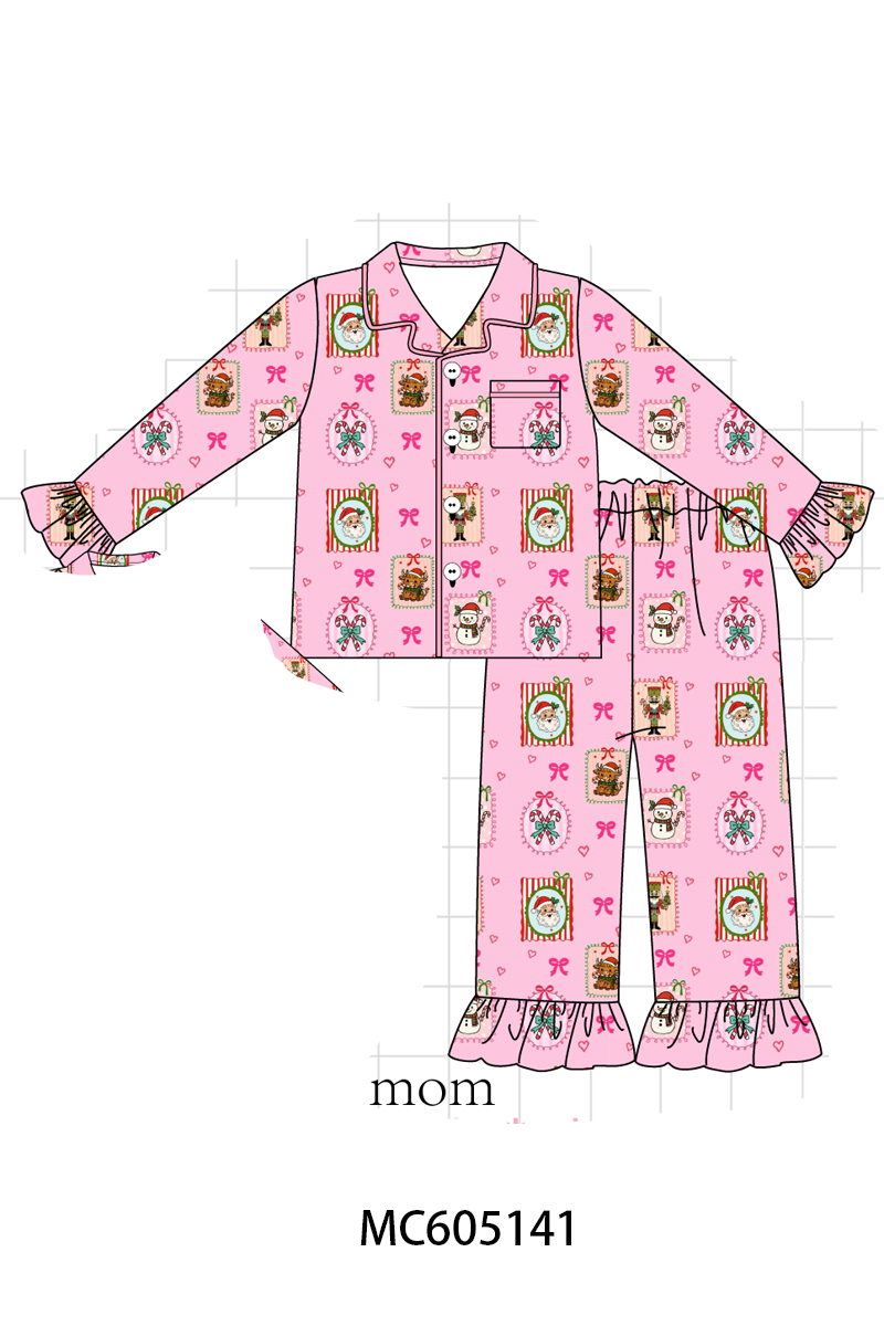 PO92 Pink christmas snowman bamboo collection - closing 5/25 - ETA late October