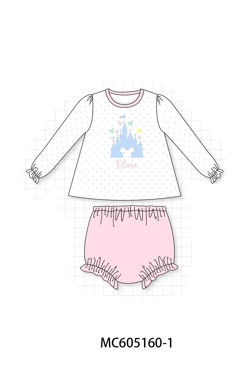 PO92 Pink&blue castle monogram embroidery collection - closing 5/25 - ETA late October