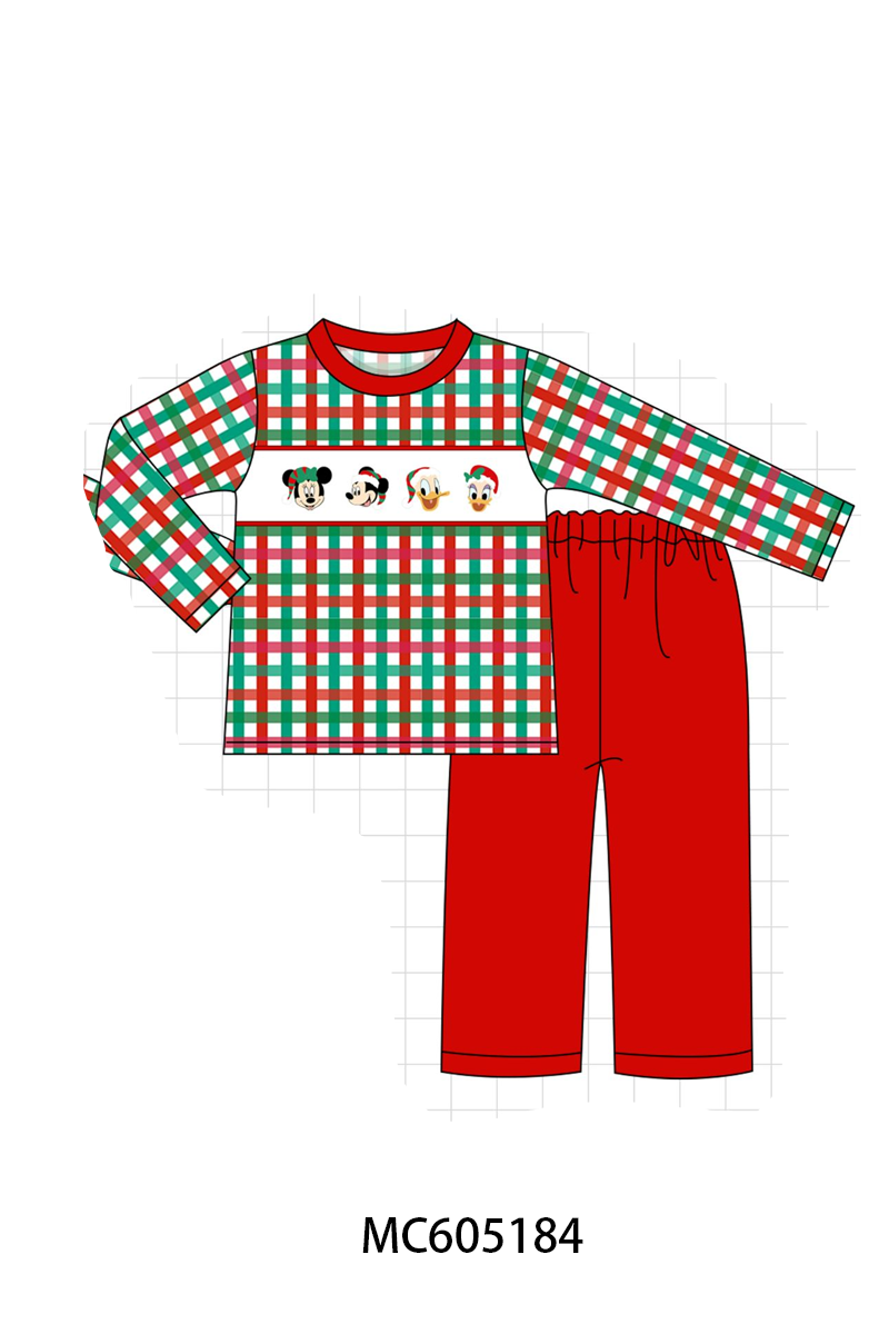 PO92 Red christmas embroidery plaid collection - closing 5/25 - ETA late October