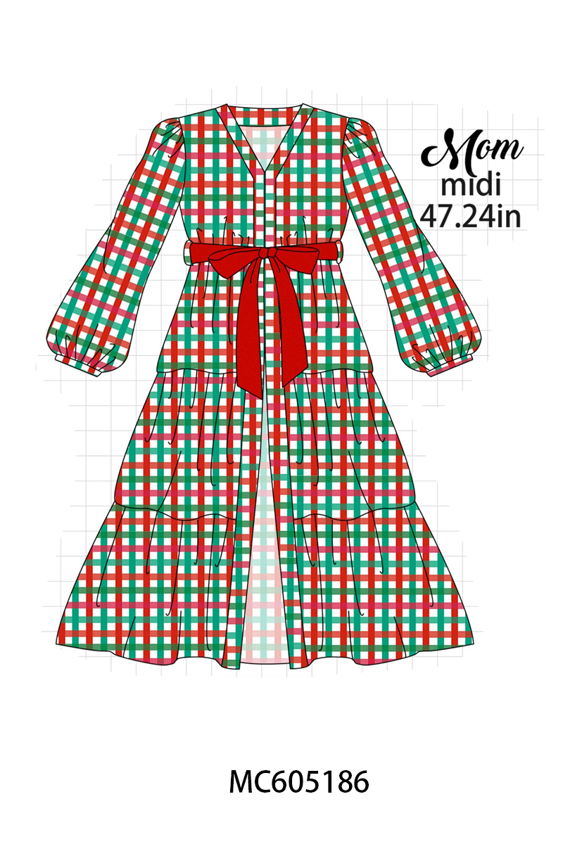 PO92 Red christmas embroidery plaid collection - closing 5/25 - ETA late October