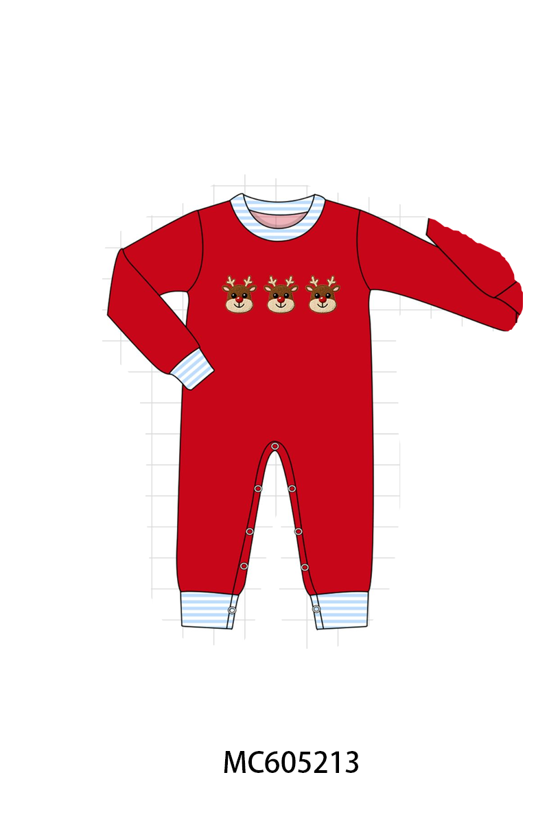 PO92 Red christmas reindeer french knot collection - closing 5/25 - ETA late October