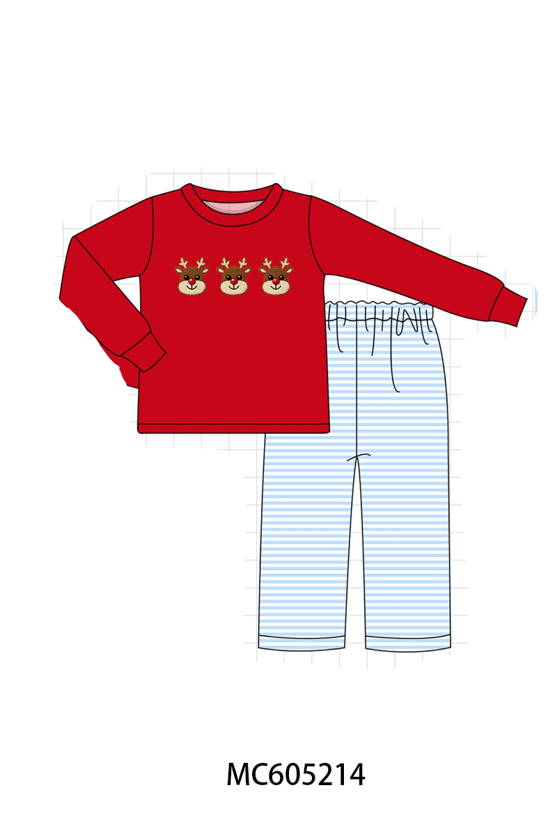 PO92 Red christmas reindeer french knot collection - closing 5/25 - ETA late October