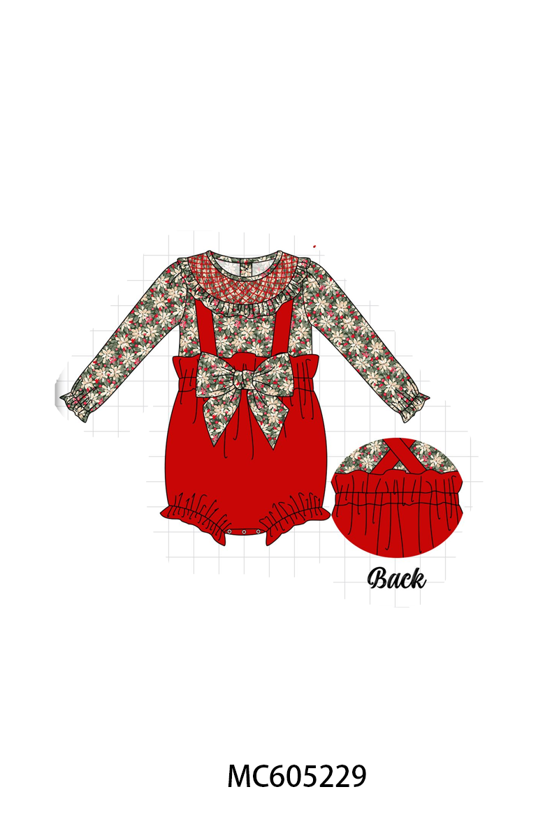 PO92 Red floral smocked collection - closing 5/25 - ETA late October