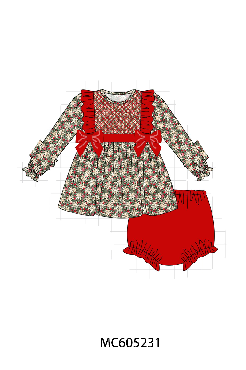 PO92 Red floral smocked collection - closing 5/25 - ETA late October