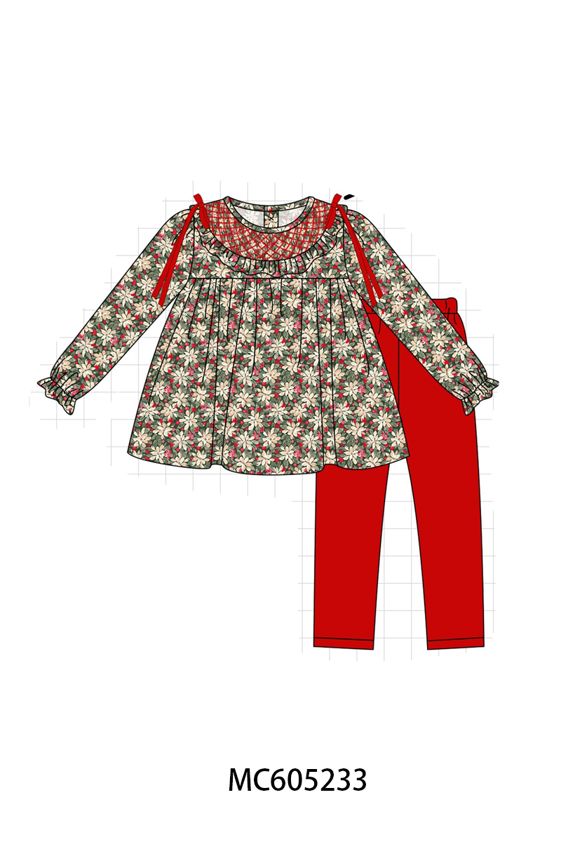 PO92 Red floral smocked collection - closing 5/25 - ETA late October