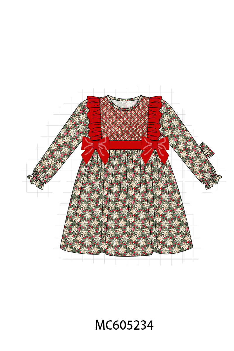 PO92 Red floral smocked collection - closing 5/25 - ETA late October