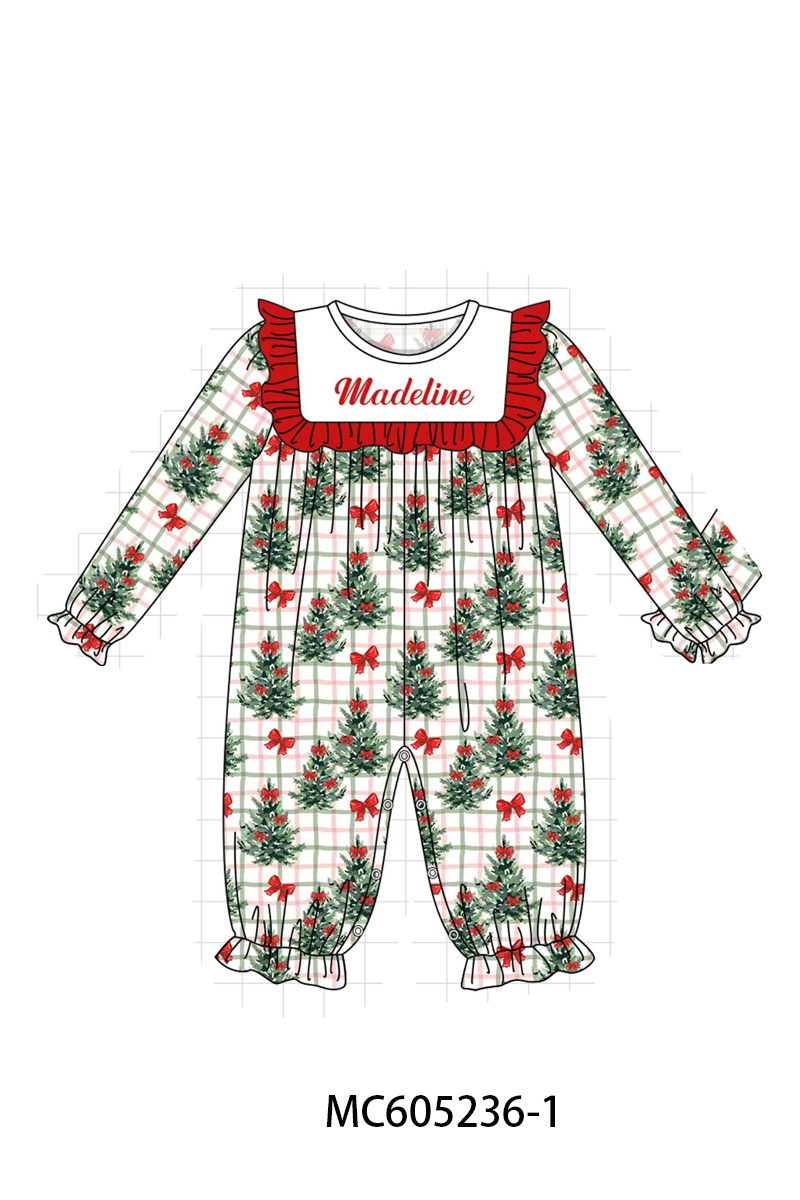 PO92 Red christmas mink velvet monogram embroidery plaid collection - closing 5/25 - ETA late October