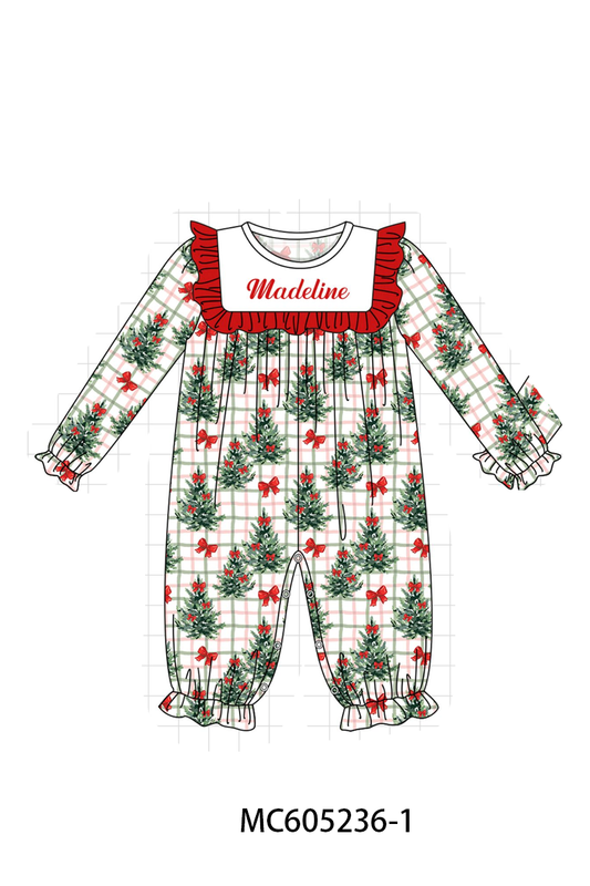 PO92 Red christmas mink velvet monogram embroidery plaid collection - closing 5/25 - ETA late October