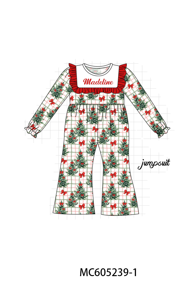PO92 Red christmas mink velvet monogram embroidery plaid collection - closing 5/25 - ETA late October