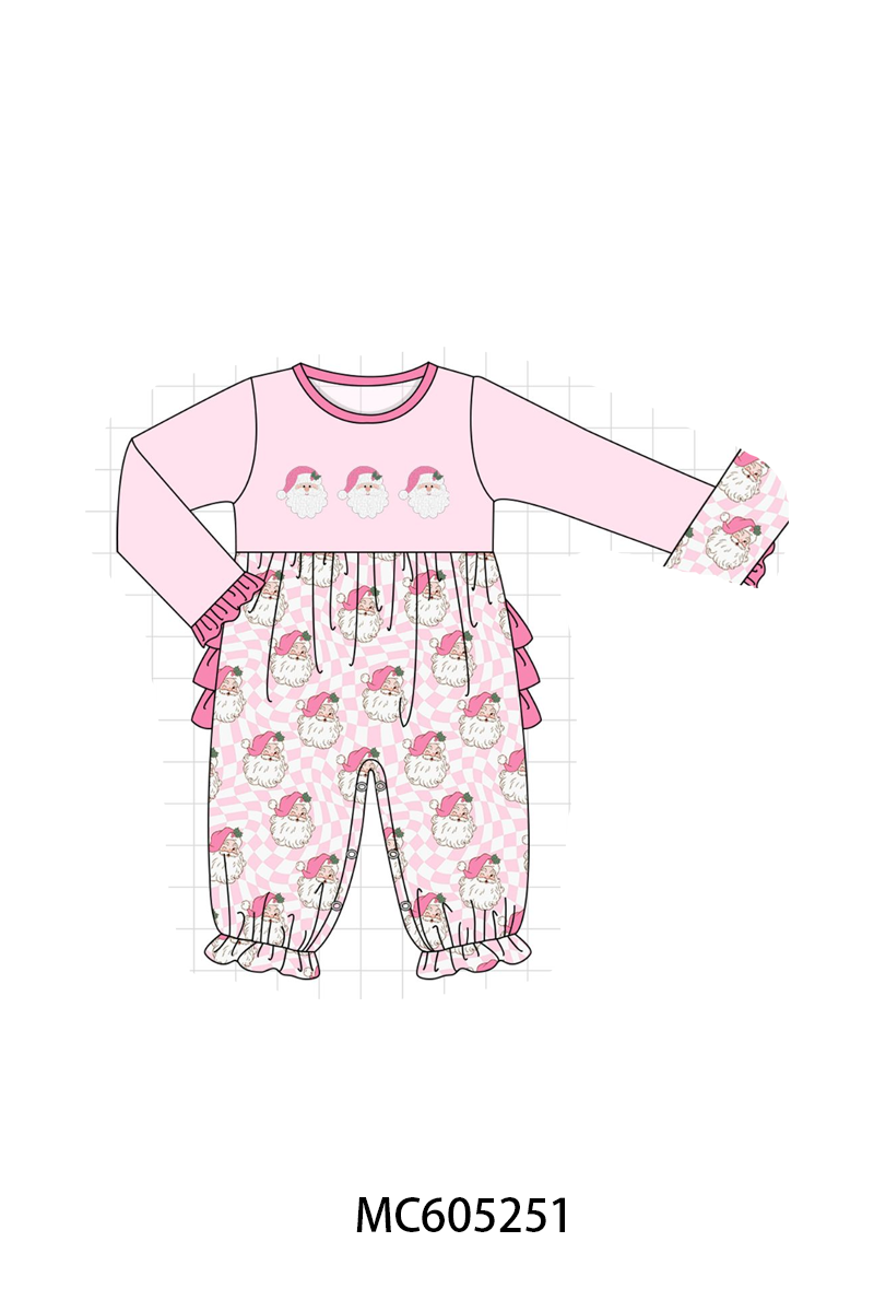 PO92 Pink christmas santa claus french knot collection - closing 5/25 - ETA late October