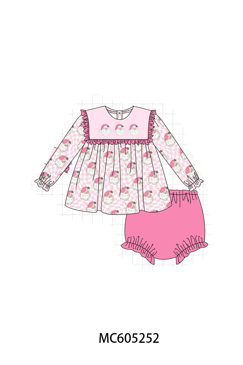 PO92 Pink christmas santa claus french knot collection - closing 5/25 - ETA late October