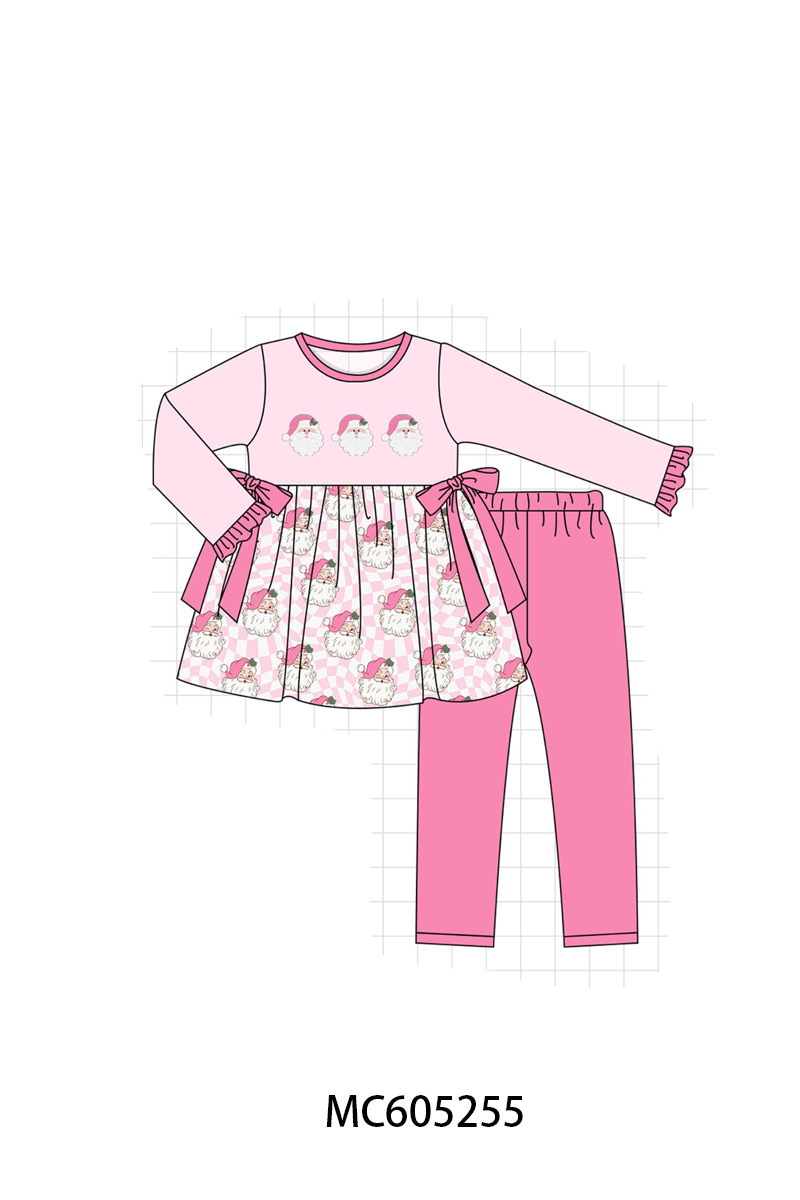 PO92 Pink christmas santa claus french knot collection - closing 5/25 - ETA late October