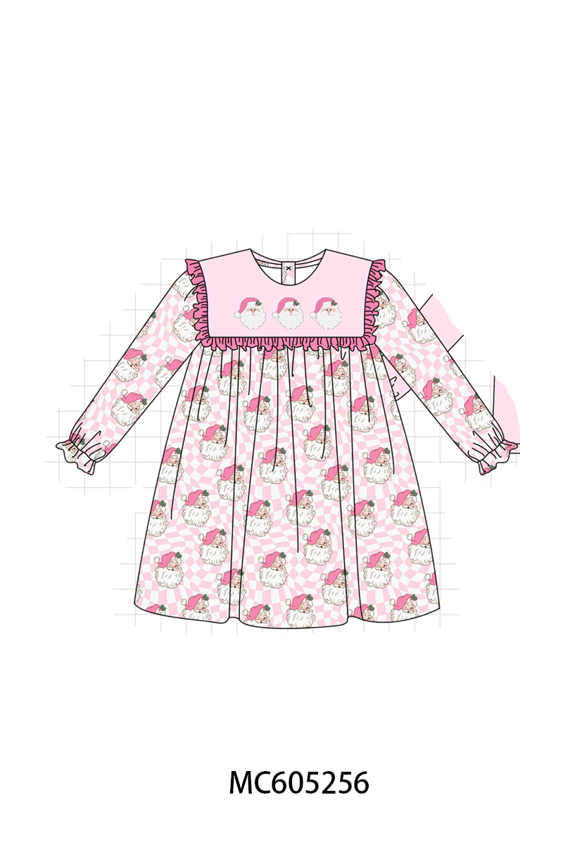 PO92 Pink christmas santa claus french knot collection - closing 5/25 - ETA late October