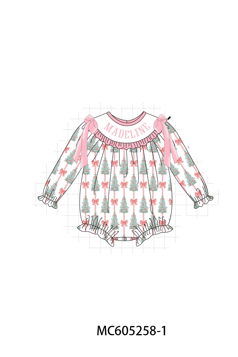 PO92 Pink christmas tree monogram embroidery collection - closing 5/25 - ETA late October