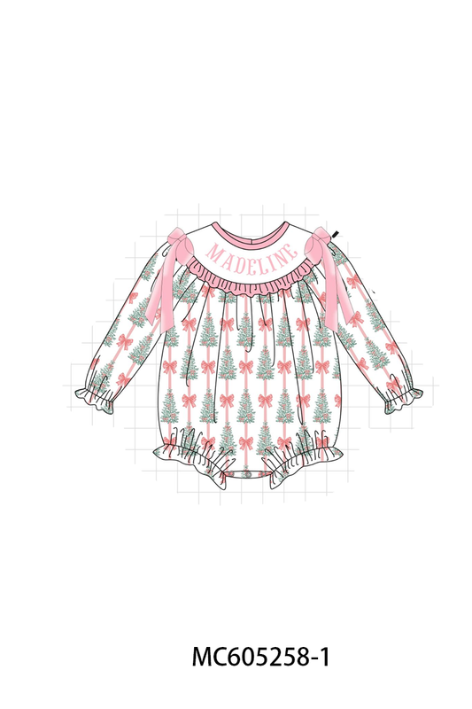 PO92 Pink christmas tree monogram embroidery collection - closing 5/25 - ETA late October