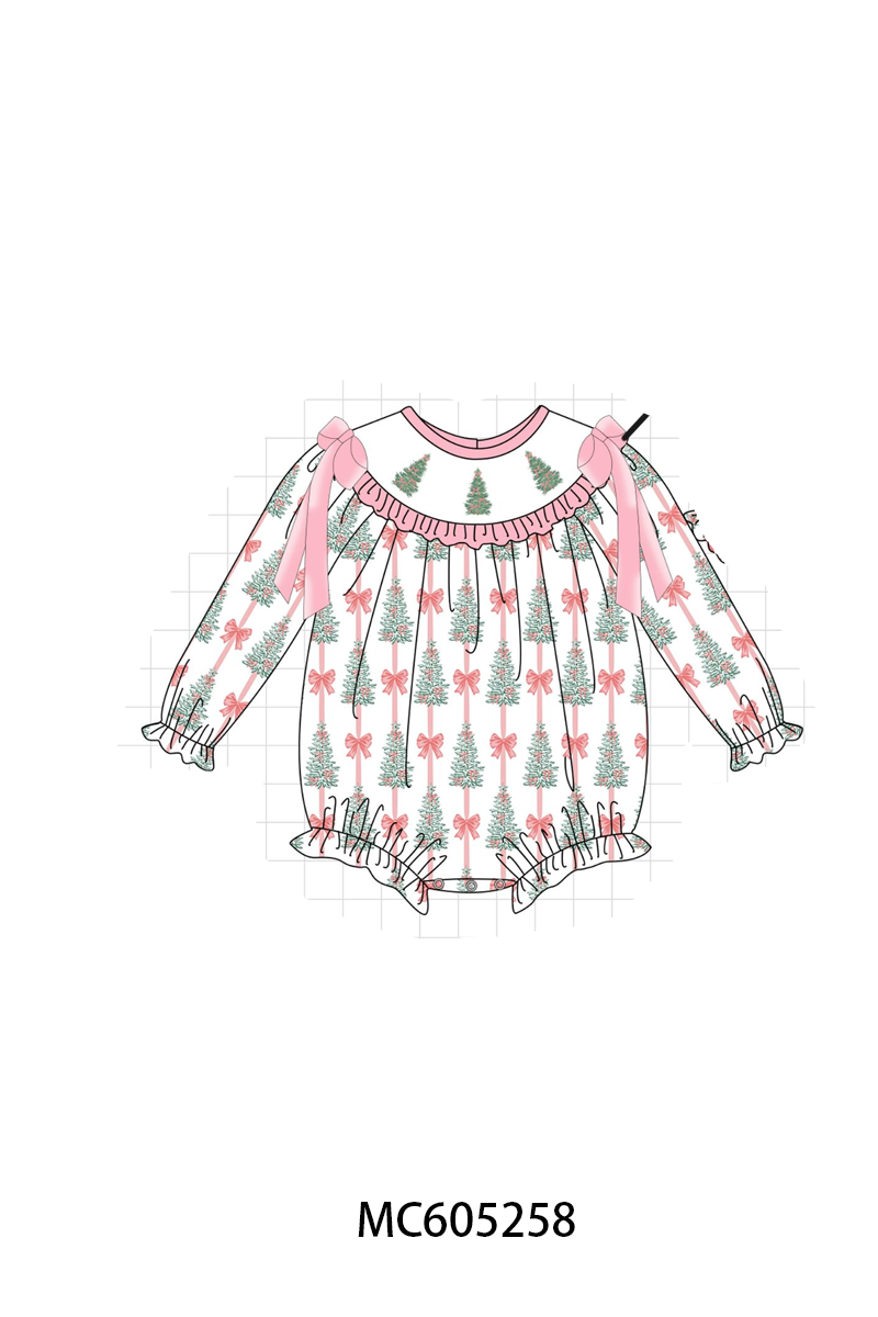 PO92 Pink christmas tree embroidery collection - closing 5/25 - ETA late October