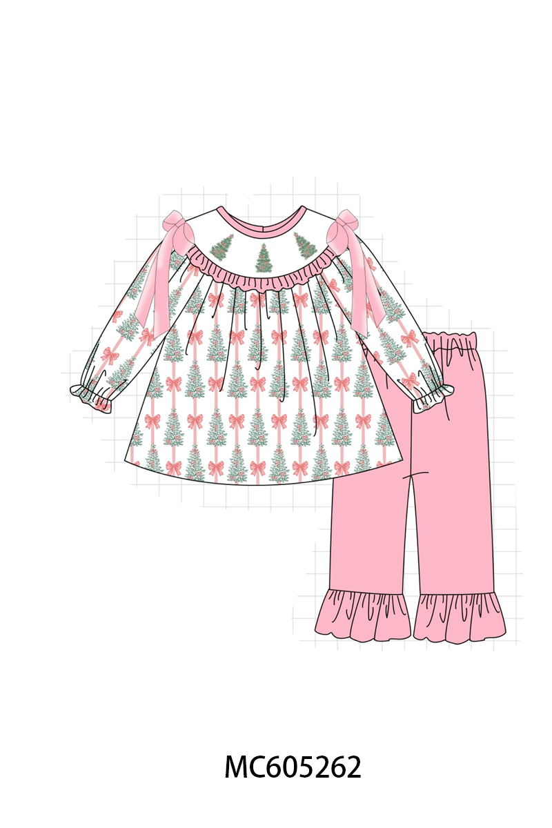 PO92 Pink christmas tree embroidery collection - closing 5/25 - ETA late October