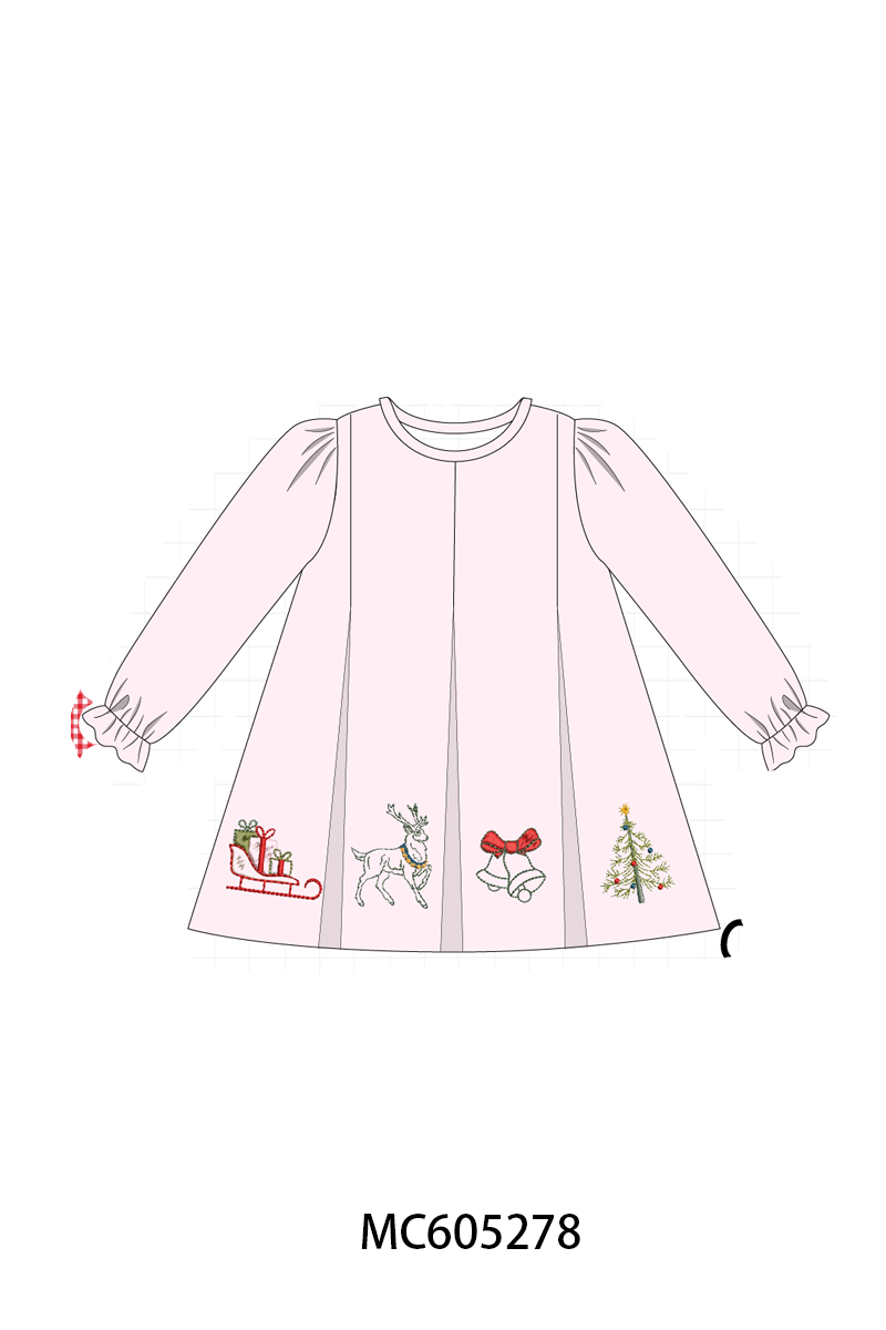 PO92 Pink&sage christmas embroidery collection - closing 5/25 - ETA late October