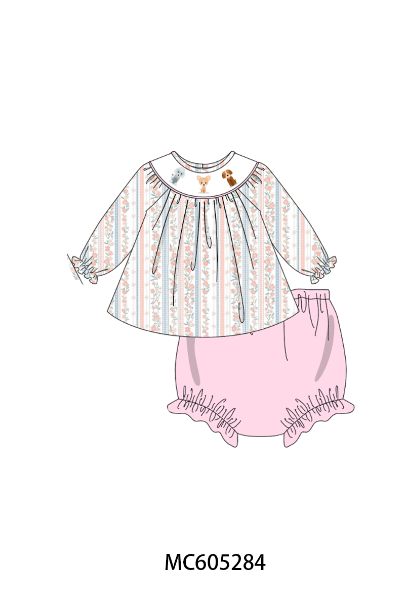 PO92 Puppy embroidery floral collection - closing 5/25 - ETA late October