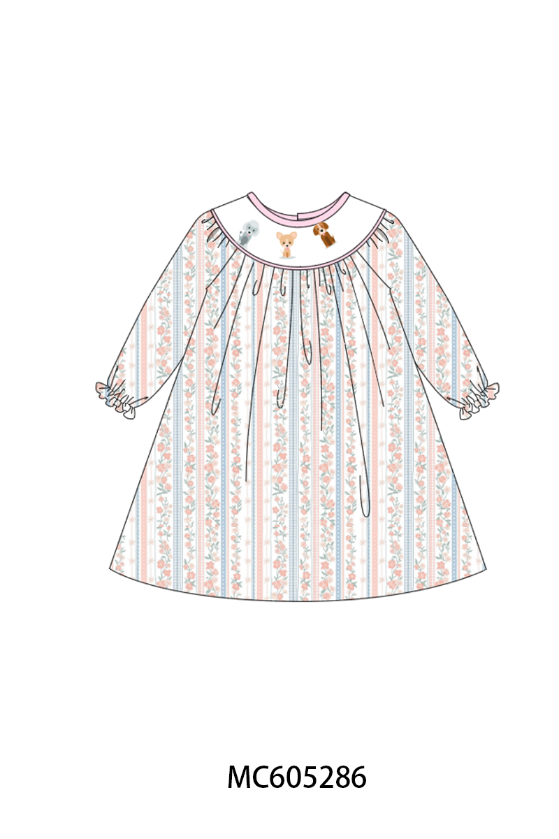 PO92 Puppy embroidery floral collection - closing 5/25 - ETA late October