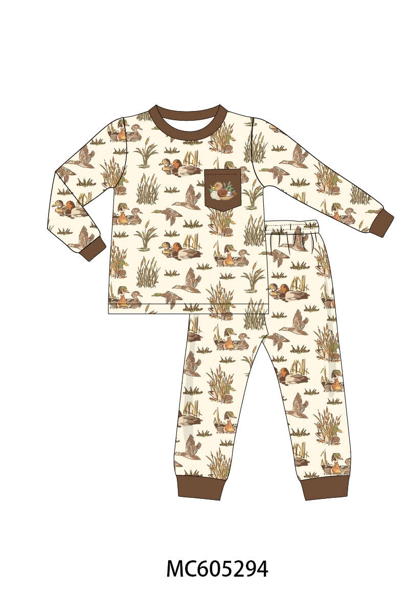 PO92 Brown duck embroidery bamboo collection - closing 5/25 - ETA late October