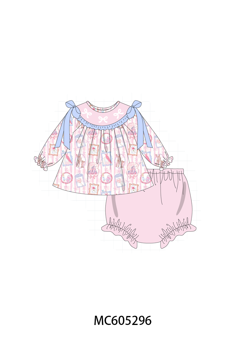 PO92 Pink bow embroidery collection - closing 5/25 - ETA late October