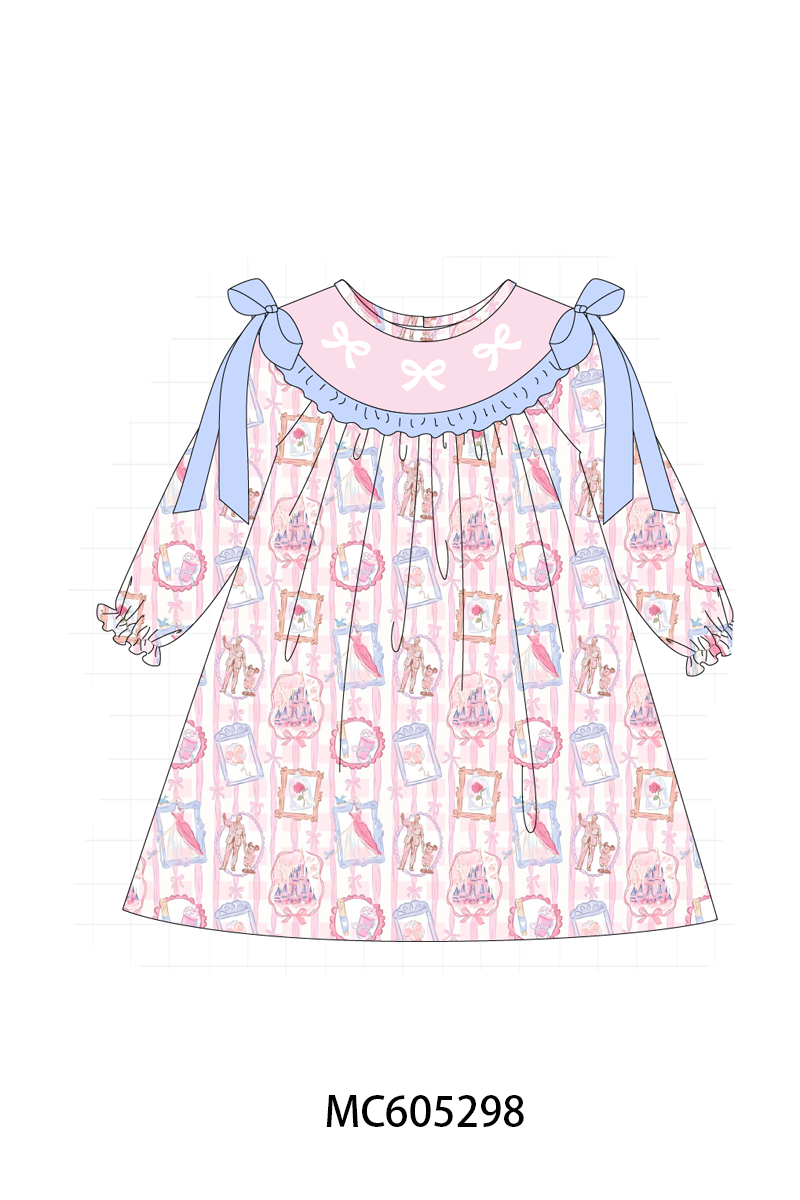 PO92 Pink bow embroidery collection - closing 5/25 - ETA late October