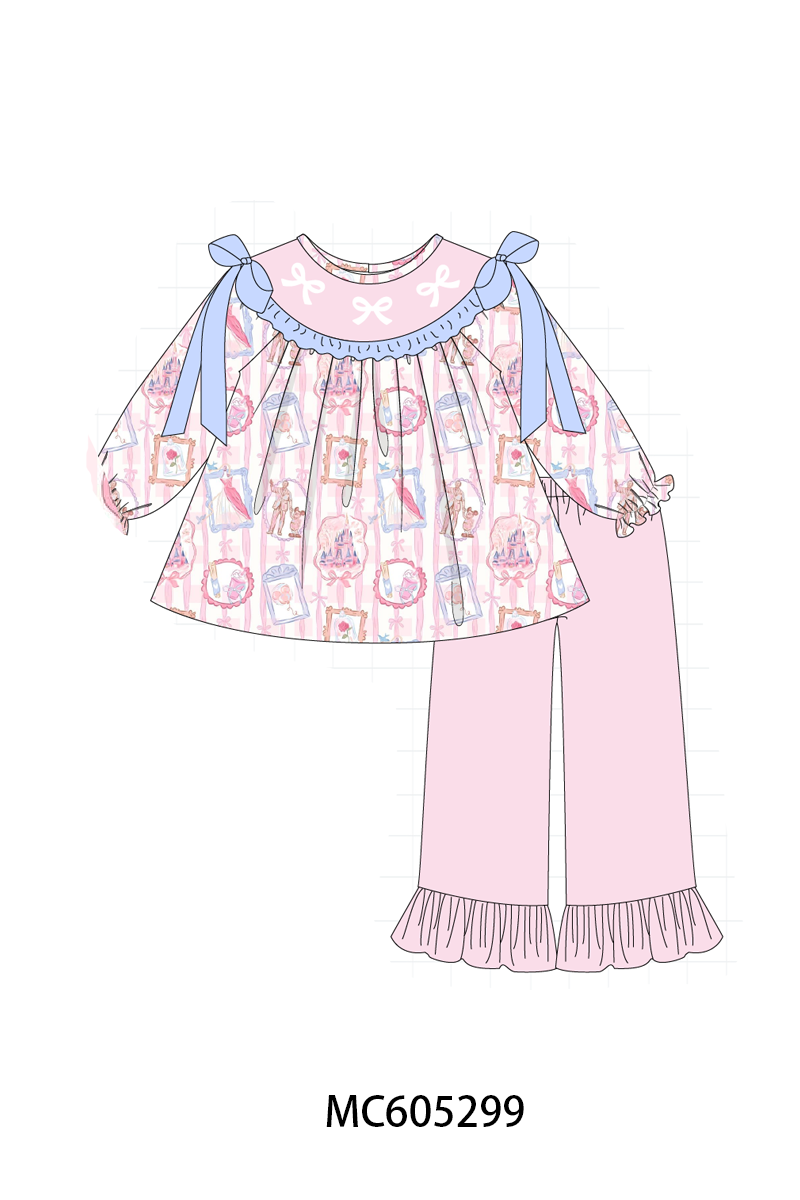 PO92 Pink bow embroidery collection - closing 5/25 - ETA late October